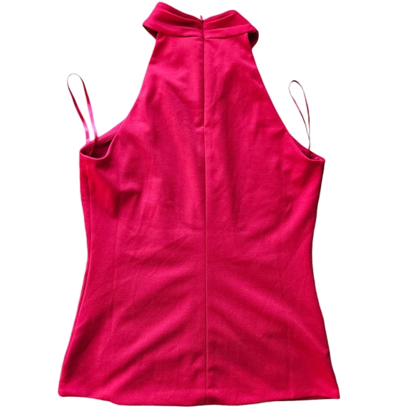 White House Black Market Hot Pink Twisted Halter Neck Sleeveless Top. Size s - Picture 2 of 8